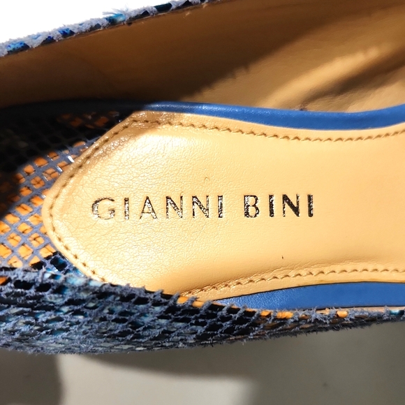 Gianni Bini Daniella Leather Snakeskin Platform Open Toe High Heel Size 8 EUC!! - Picture 10 of 16